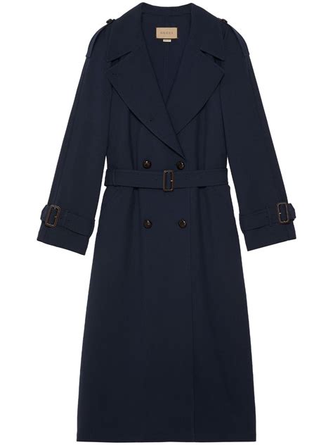 gucci trench coat black|indigo wool gucci cashmere coat.